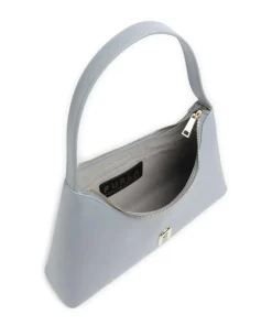 Diamante S Schultertasche Leder blaugrau