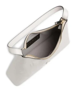 Diamante S Schultertasche geprägtes Leder weiß