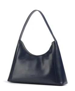 Diamante S Schultertasche Leder navy