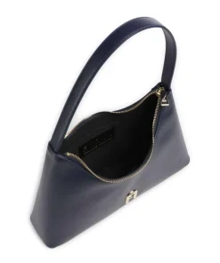 Diamante S Schultertasche Leder navy