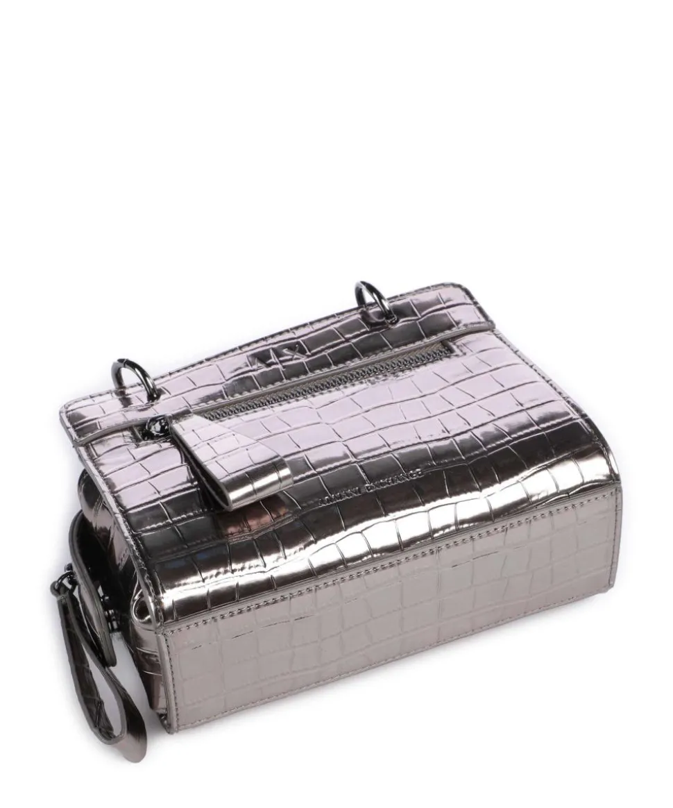 Diane Mini Croco Umhängetasche Lederimitat dunkelgrau
