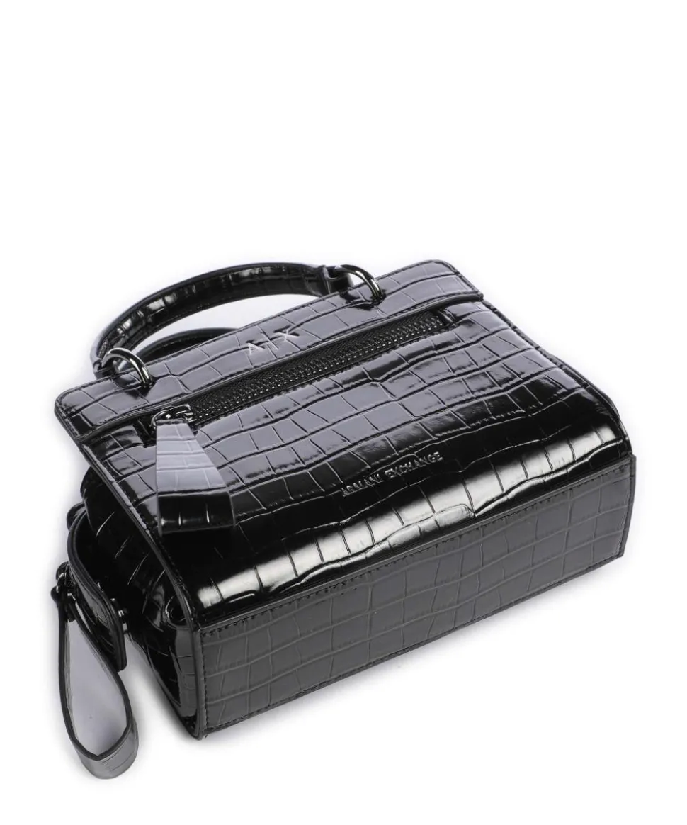 Diane Mini Croco Umhängetasche Lederimitat schwarz