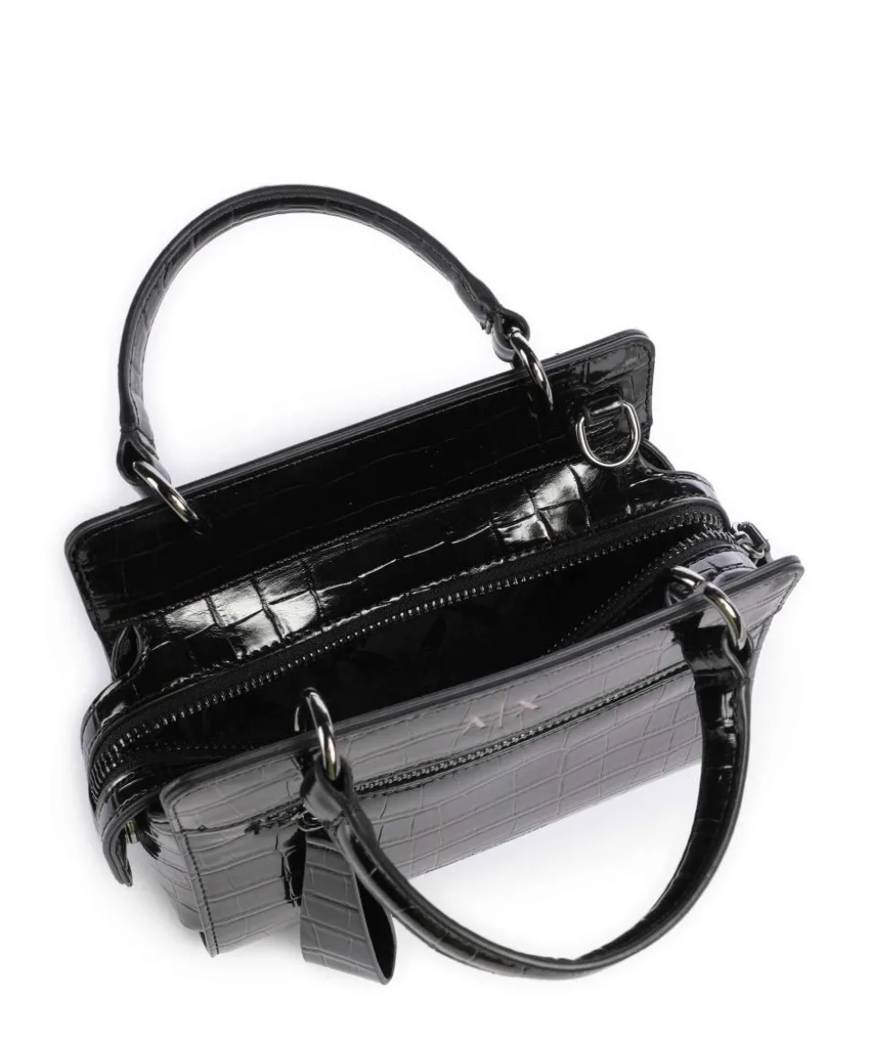 Diane Mini Croco Umhängetasche Lederimitat schwarz