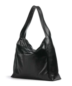 Dioniso Amber Beuteltasche fein genarbtes Leder schwarz