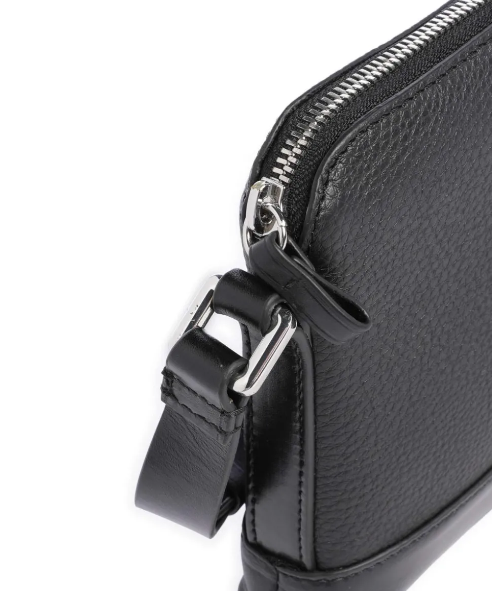 Diu Umhängetasche genarbtes Rindsleder schwarz