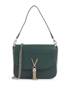 Divina Schultertasche Lederimitat dunkelgrün