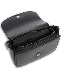 Divina Schultertasche Lederimitat schwarz