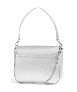 Divina Schultertasche Lederimitat silber