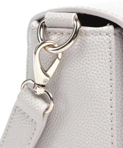 Divina Schultertasche Lederimitat hellgrau