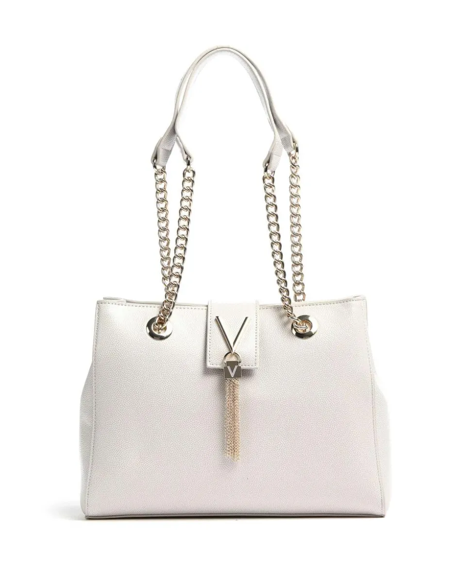 Divina Shopper Lederimitat hellgrau