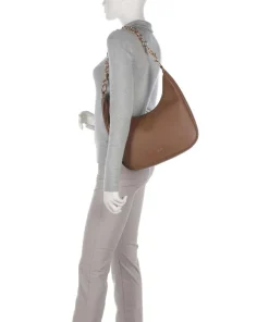 Dolce Ginger Beuteltasche genarbtes Leder braun