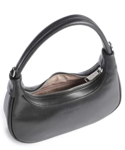 Donna Aura Schultertasche weiches Rindsleder schwarz