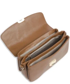 Donna Fia Umhängetasche fein genarbtes Rindsleder braun