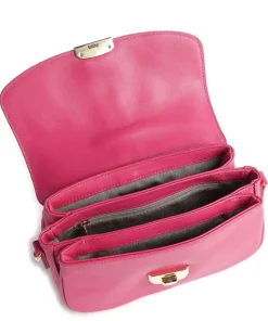 Donna Fia Umhängetasche fein genarbtes Rindsleder pink