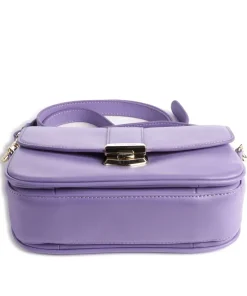Donna Fia Umhängetasche fein genarbtes Rindsleder violett
