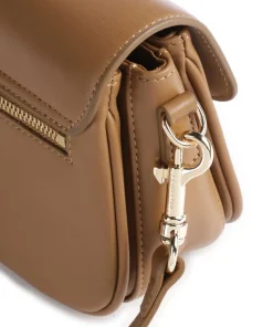 Donna Fia Umhängetasche fein genarbtes Rindsleder braun