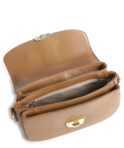 Donna Fia Umhängetasche fein genarbtes Rindsleder braun