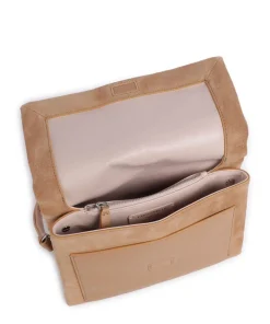 Dorian Schultertasche aufgerautes Rindsleder hellbraun