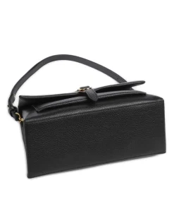 Dorian Schultertasche genarbtes Leder schwarz