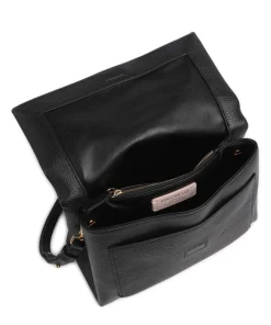 Dorian Schultertasche genarbtes Leder schwarz