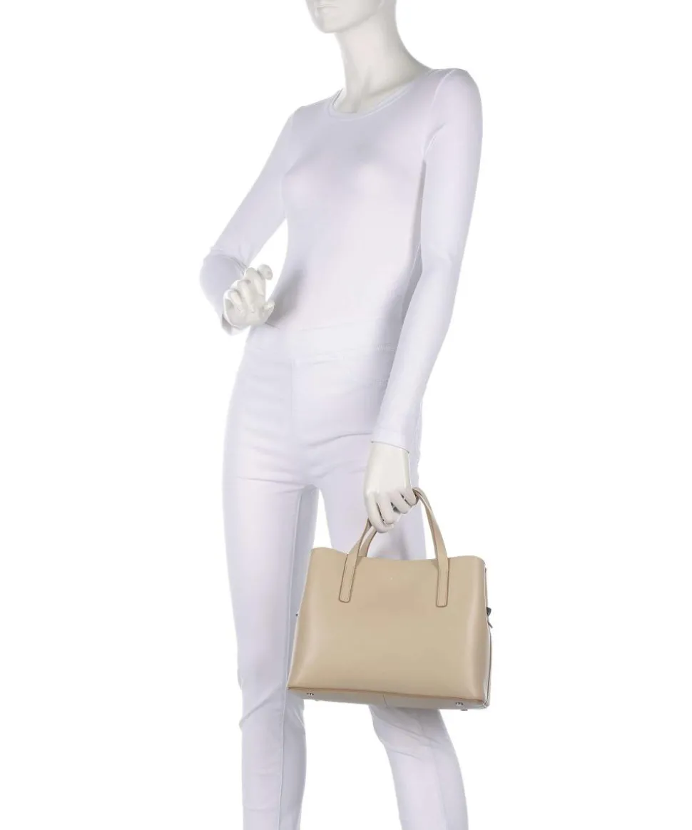 Dukes Place Handtasche fein genarbtes Rindsleder beige
