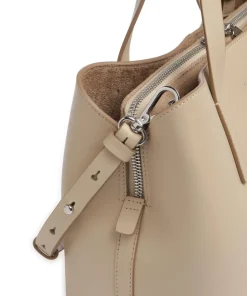 Dukes Place Handtasche fein genarbtes Rindsleder beige