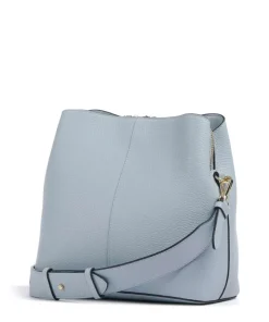 Dukes Place Medium Umhängetasche genarbtes Rindsleder hellblau