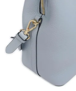 Dukes Place Medium Umhängetasche genarbtes Rindsleder hellblau