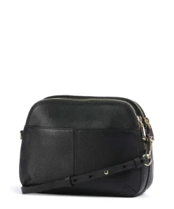 Dukes Place Umhängetasche genarbtes Rindsleder schwarz