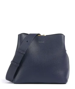 Dukes Place Umhängetasche genarbtes Rindsleder dunkelblau