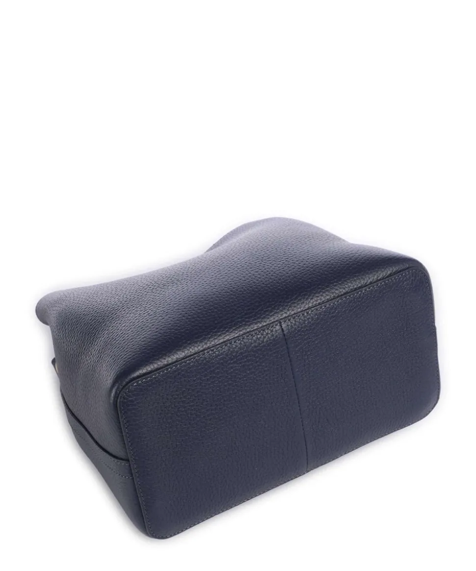 Dukes Place Umhängetasche genarbtes Rindsleder dunkelblau