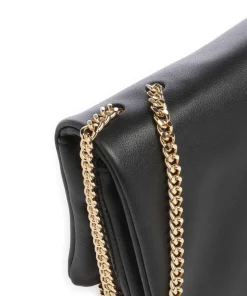 Dulse Schultertasche fein genarbtes Rindsleder schwarz