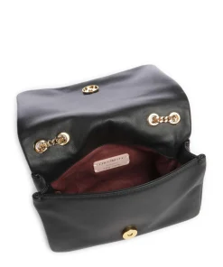 Dulse Schultertasche fein genarbtes Rindsleder schwarz