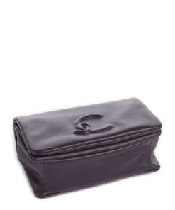 Dulse Schultertasche fein genarbtes Rindsleder pflaume