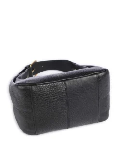 Earl Street Schultertasche genarbtes Rindsleder schwarz