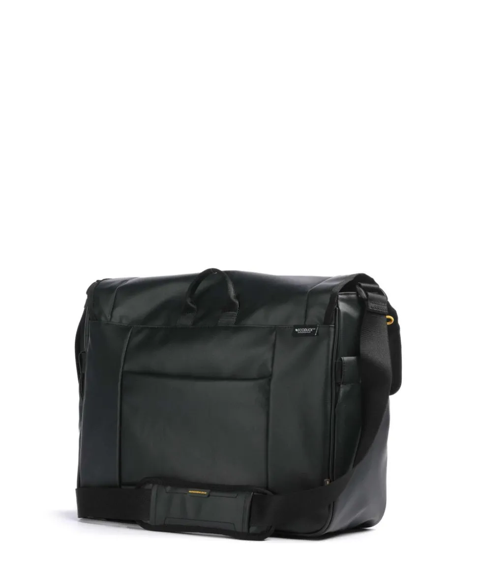 Eco Coated Kuriertasche recyceltes Polyester schwarz