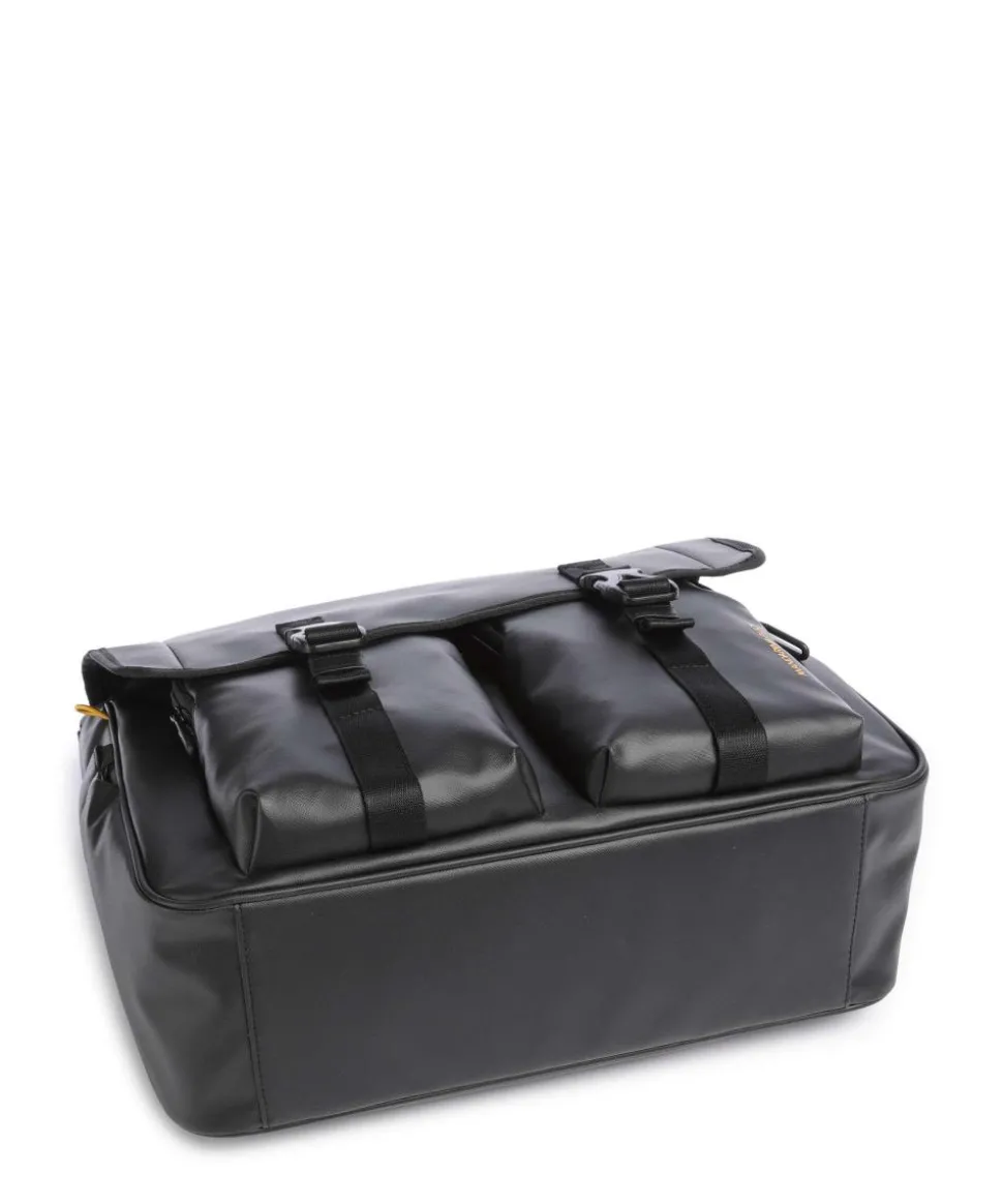 Eco Coated Kuriertasche recyceltes Polyester schwarz