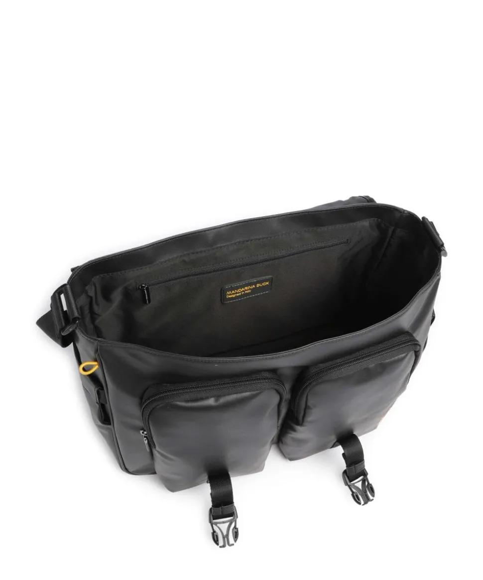 Eco Coated Kuriertasche recyceltes Polyester schwarz