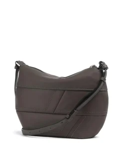 Edda Calf Optic S Umhängetasche fein genarbtes Leder braun