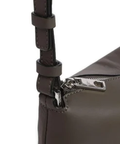 Edda Calf Optic S Umhängetasche fein genarbtes Leder braun