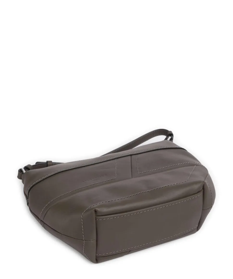 Edda Calf Optic S Umhängetasche fein genarbtes Leder braun