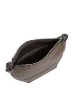 Edda Calf Optic S Umhängetasche fein genarbtes Leder braun