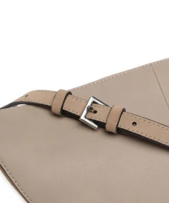 Edda Promo Suede M Gürteltasche genarbtes Leder, aufgerautes Leder beige