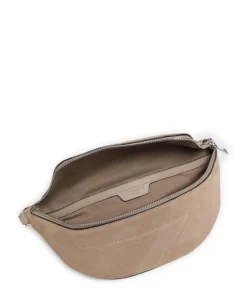 Edda Promo Suede M Gürteltasche genarbtes Leder, aufgerautes Leder beige