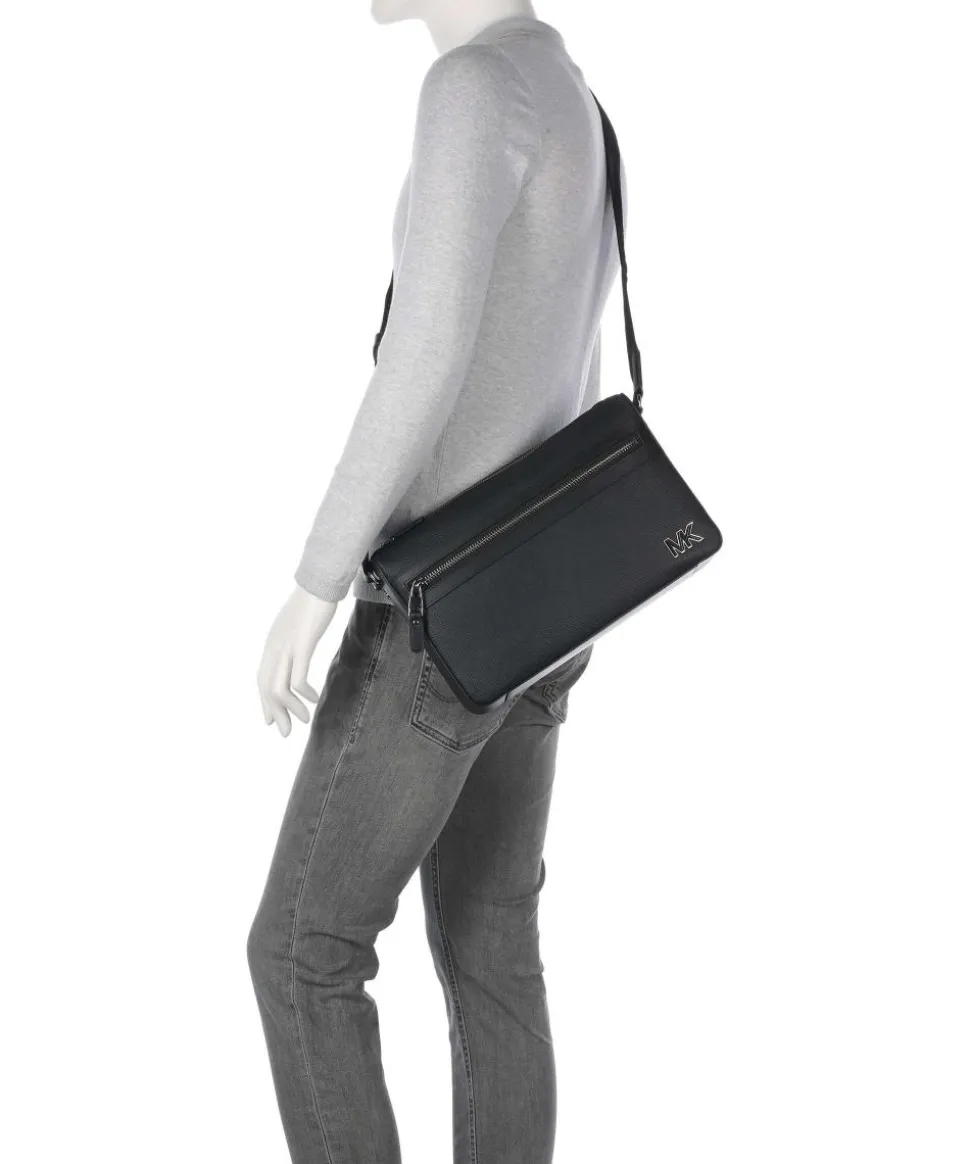 Edison Kuriertasche Saffiano Leder schwarz