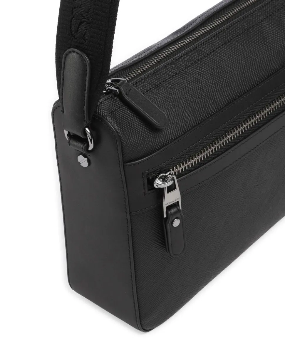Edison Kuriertasche Saffiano Leder schwarz