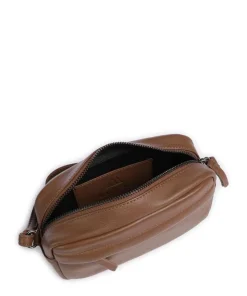 Edit Umhängetasche genarbtes Rindsleder tan