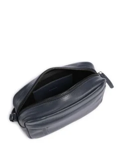 Edit Umhängetasche genarbtes Rindsleder navy