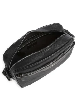 Efeo Umhängetasche Lederimitat schwarz