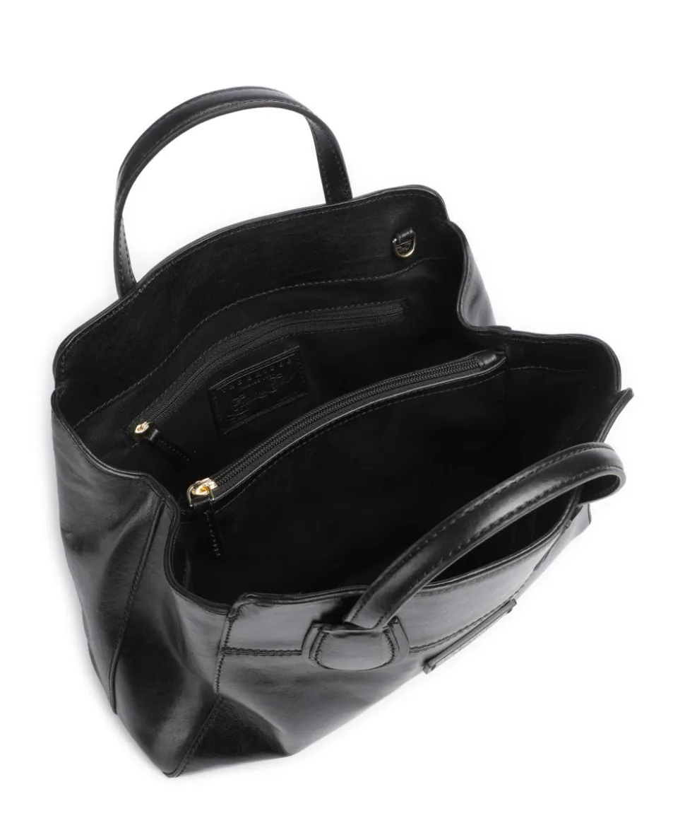 Elettra Handtasche fein genarbtes Rindsleder schwarz